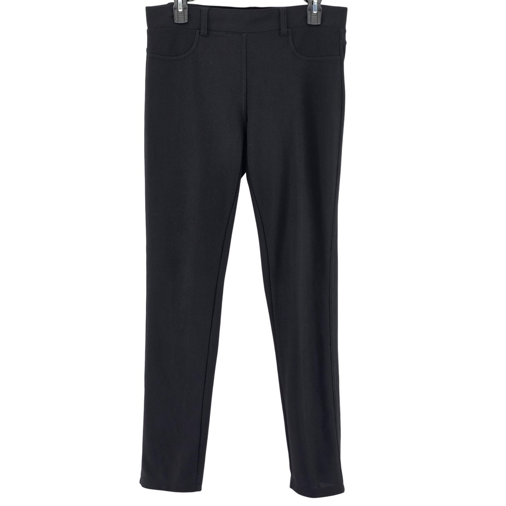 French Laundry Pants Womens L Black Knit Jegging Pull On Stretch Casual Office